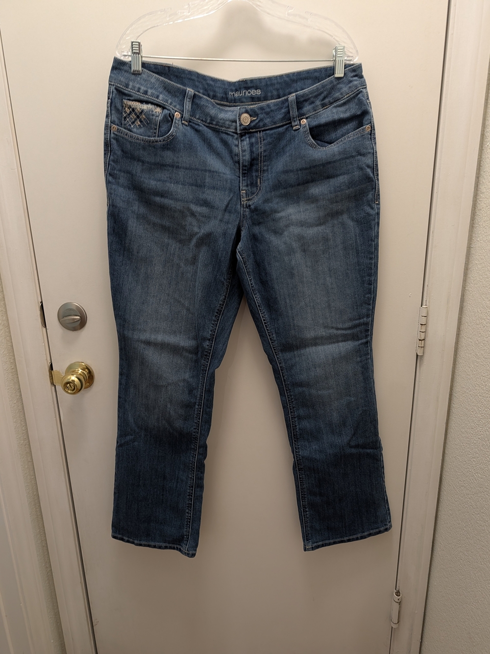 Maurices Women's Medium Blue Straight-Leg Jeans Size 16